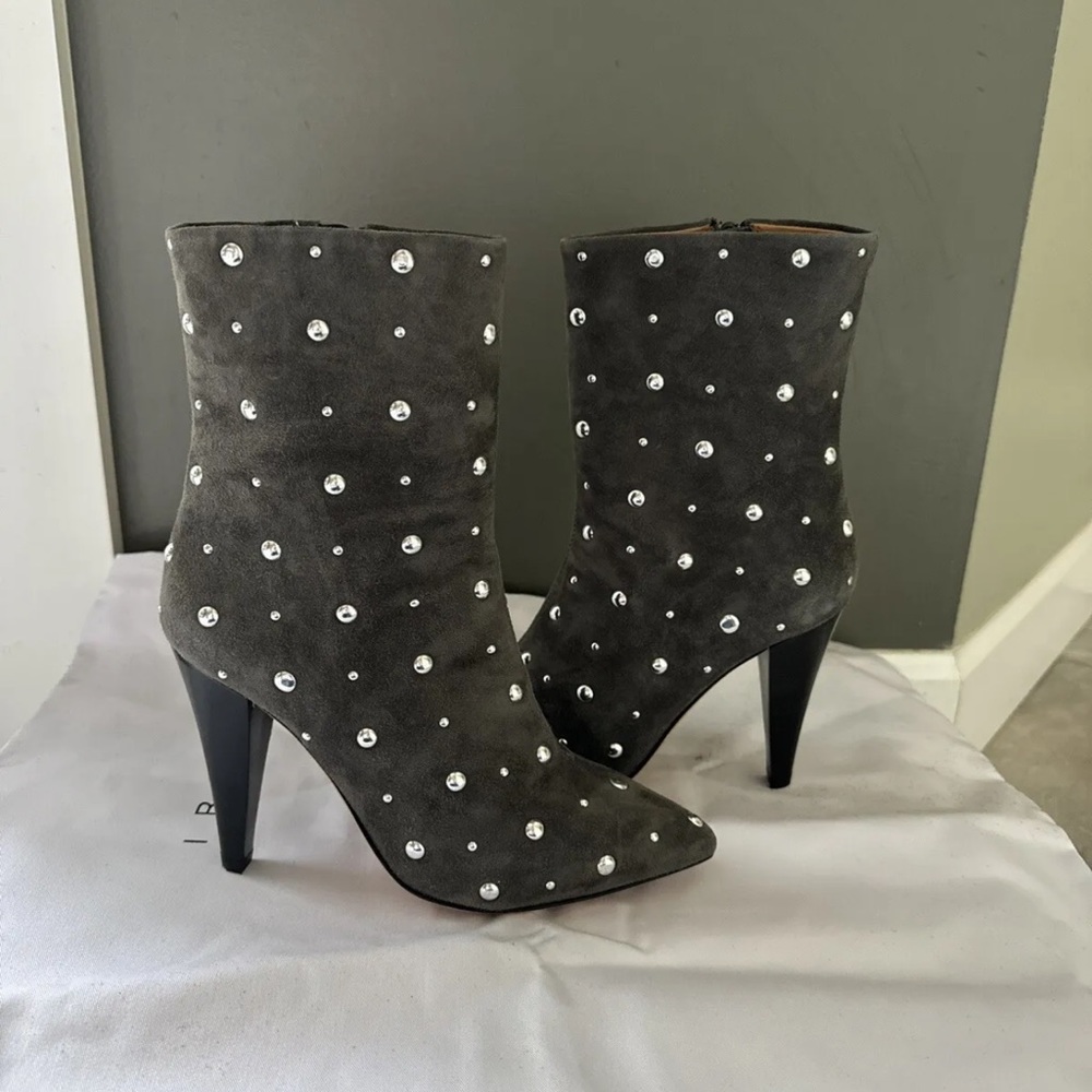 IRO Fernila Studded Suede Ankle Boots AJ 853 Size 37 US 6.5